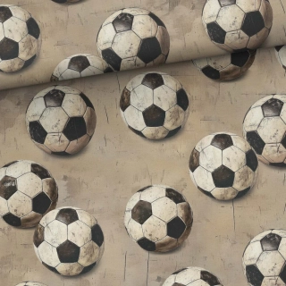 Úplet, Fotbalové míče, vintage (E)