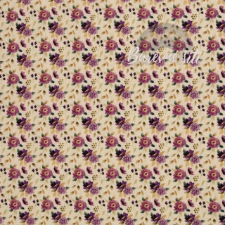 Viskoza se lnem Fialové kvítky menší (E)