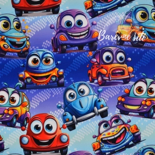 Zimní softshell Okatá autíčka (E) 1,30m/ks