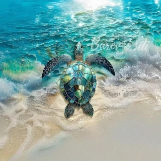 Úplet, Mořská želva, panel (E)