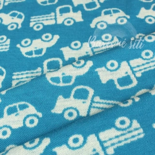 Merino Autíčka tyrkys a krém (E)