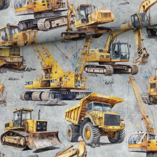 Úplet, Důlní sklápěče, jeřáby, bagry (E)