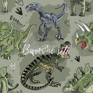 Zimní softshell Khaki dinosauři (E)