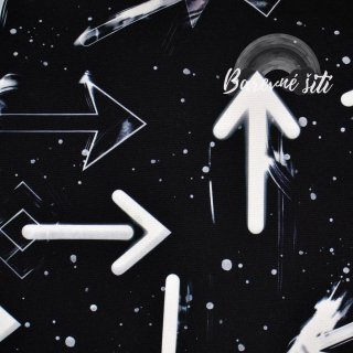 Zimní softshell Bílé šipky na černé (E)