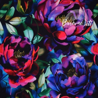 Zimní softshell Burgundské pivoňky (E) 1,6m/ks