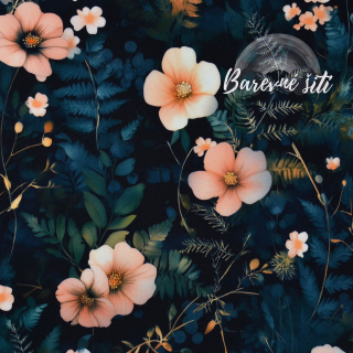 Zimní softshell Krémové růžičky (E)