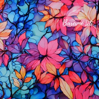 Zimní softshell Květolístky (E) 1,15m/ks