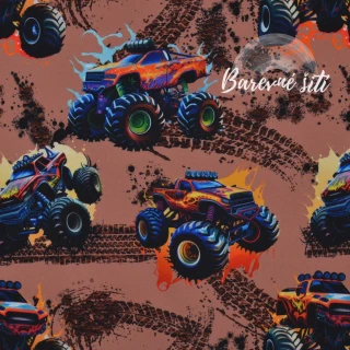 Zimní softshell MonsterTruck na hnědé (E)