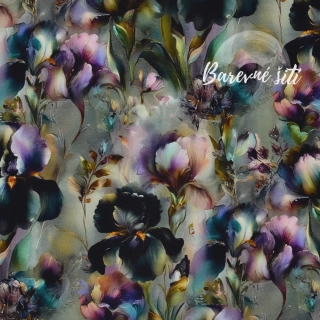 Teplákovina Kosatce na zelenkavé (E)