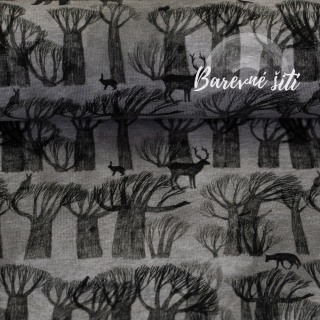 Úplet, Les se zvířaty, šedočerný (E)