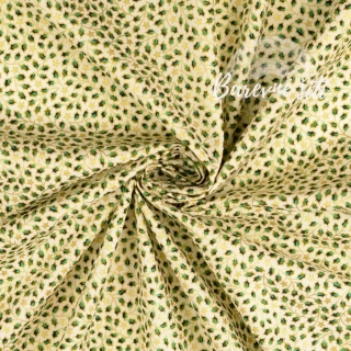 Vánoční plátno Cesmína a hvězdičky na ecru (E) 1,4m/Ks