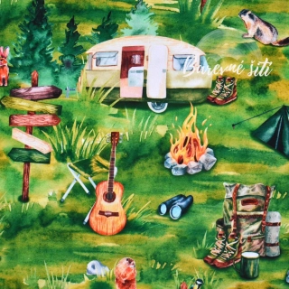 Zimní softshell Kempování, výrazné (E)