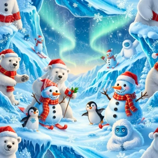 Teplákovina, Vánoční lední medvědi, sněhuláci (E)