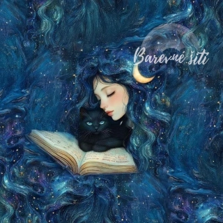 Úplet, Noční víla, kniha, kočka, panel (E)