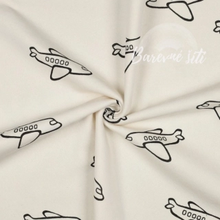 Teplákovina počesaná, Letadla ecru (E)