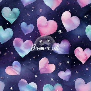 Úplet, Růžovofialová srdíčka (E)