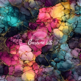 Alpina Tmavé mramorování se zlatým třpytem (E)