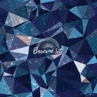 Sporty broušené, Modré 3D trojúhelníky (E)