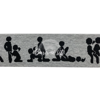 Prádlová guma Kamasutra Šedý melír 4cm (E)