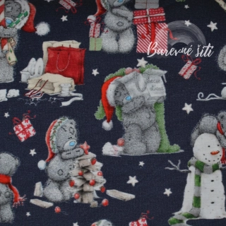 Úplet Vánoční šedí medvídci (E)