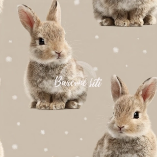 Úplet, Zajíčci na světlé, puntíky (E)