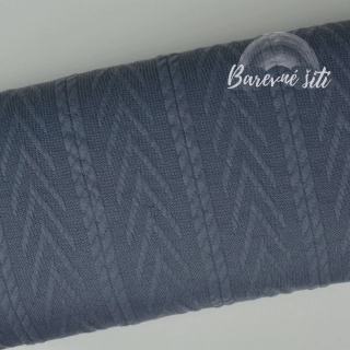 Angorová svetrovina, copánky Jeans (E) 0,95m/ks