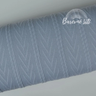 Angorová svetrovina, copánky Světle modrá (E)