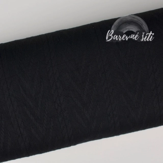 Angorová svetrovina, copánky Černá (E)