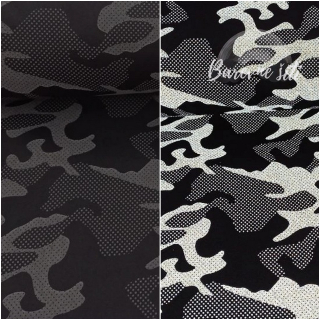 Zimni softshell ČERNÁ, Maskáč, reflexní (E) 1,60m/ks