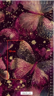 Úplet, Zlataví motýlci na vínové (E) 0,60m/ks