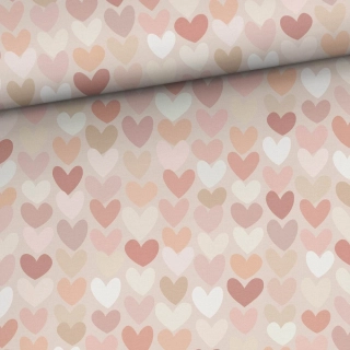 Úplet Srdíčka pastelově růžová (E)