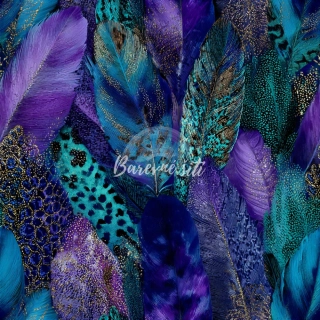 Teplákovina, Fialovotyrkysové peří (E)