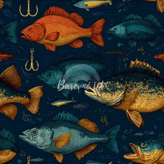 Úplet, Ryby na tmavě modré (E)