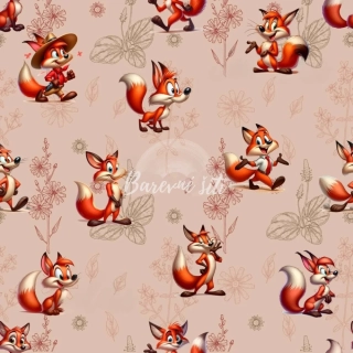 Úplet, Mix lištiček, květinkové pozadí (E)