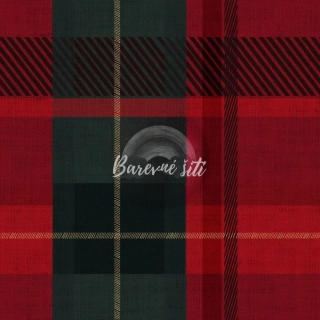 Úplet, Větší károvaný vzor, zelenočervený (E)