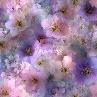 Úplet, Fialkovorůžové třešňové květy (E)