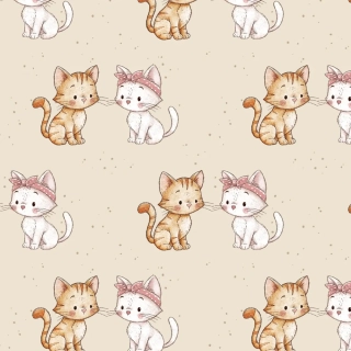 Úplet, Dvojice koťátek na krémové (E)