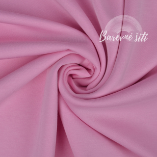 Teplákovina MÁSLOVÁ Baby růžová 260g (E)