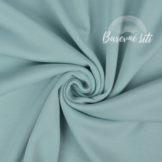 Teplákovina MÁSLOVÁ Pastelová máta 260g (E)