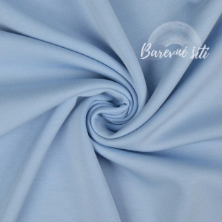 Teplákovina MÁSLOVÁ Baby modrá 260g (E)