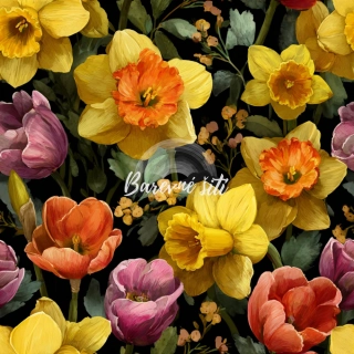 Úplet, Žluté narcisy a tulipány (E)