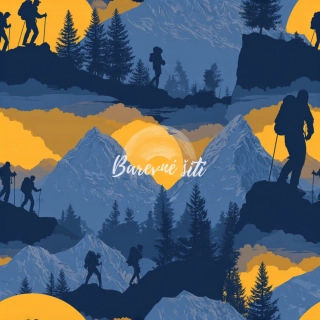 Úplet, Horská turistika, žlutomodrá (E) 0,30m/ks