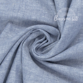 Len s bavlnou Jeans efekt Světle modrá (E)