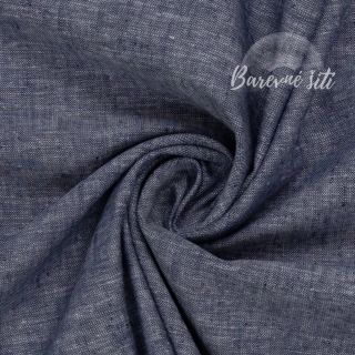 Len s bavlnou Jeans efekt Navy (E) 1,45m/ks