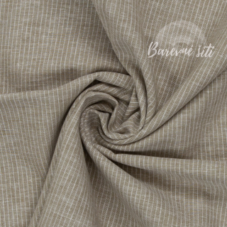 Len s bavlnou Proužky Béžová (E)