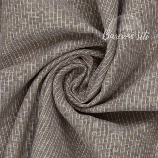 Len s bavlnou Proužky Hnědá (E)