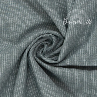 Len s bavlnou Proužky Eukalyptus (E)