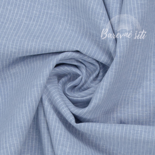 Len s bavlnou Proužky Světle modrá (E)