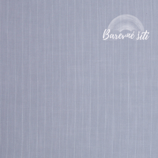 Viskoza se lnem Modrošedá, pruhy (E)