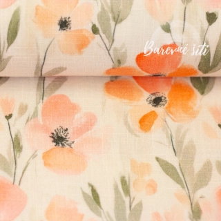 Mušelín, hladký Meruňkové květy (E)